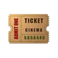 Admit One ticket icon isolated