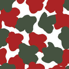 Color flower seamless pattern in military design