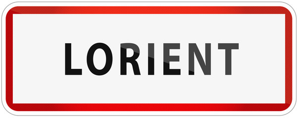 City of Lorient Traffic Sign in France Illustration