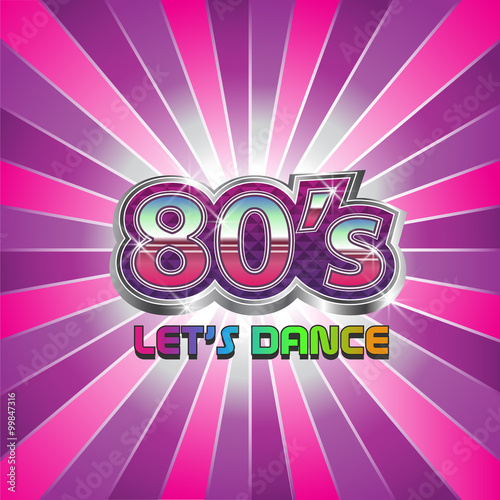 vector 80s logo party illustration image logo