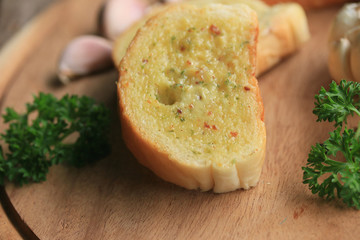 Bread garlic with butter