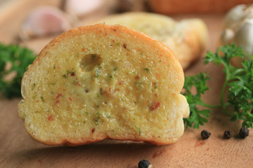 Bread garlic with butter