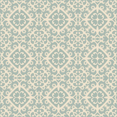 Elegant antique background image of flower spiral kaleidoscope pattern.
