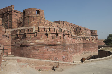 Muros del Red Fort de Agra, India