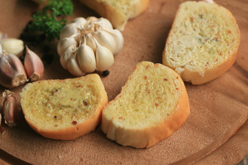 Bread garlic with butter