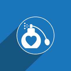 Obraz premium Perfume with heart icon