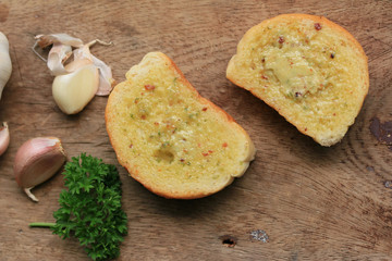 Bread garlic with butter