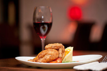 Dinner at table