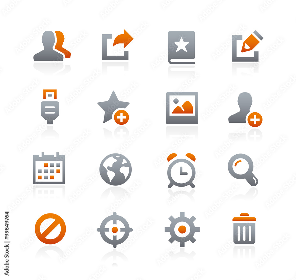Canvas Prints web and mobile icons 2 -- graphite series