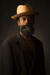 Fototapeta na wymiar Black African American man portrait