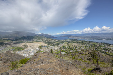 Overlooking the City of Kelowna from a Mountain Top