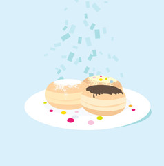 Berliner Pfannkuchen Fasching Vektor