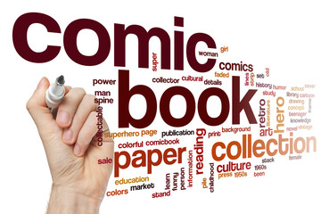 Comic book word cloud concept