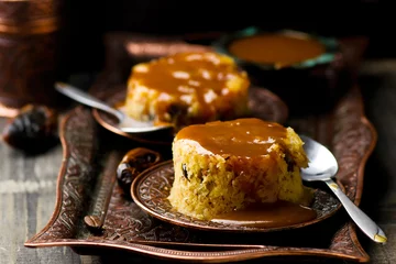 Fotobehang date pudding with caramel © zoryanchik