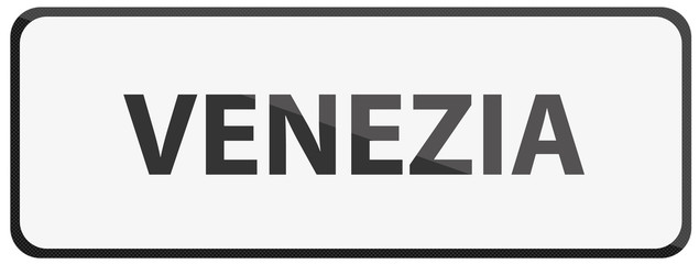 City of Venezia Traffic Sign in Italy Illustration