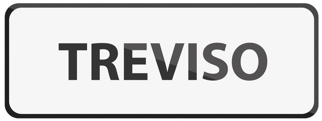 City of Treviso Traffic Sign in Italy Illustration