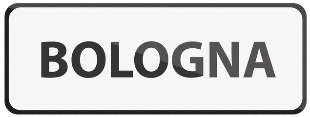 City of Bologna Traffic Sign in Italy Illustration