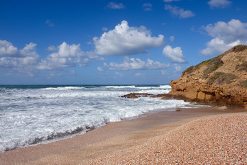 view of Mediterranean sea in Israel