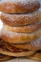 Galette - 'galette des Rois' is a French puff pastry filled with frangipane served once a year the Epiphany day