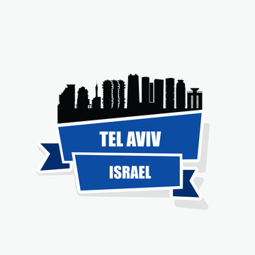 Tel Aviv ribbon banner