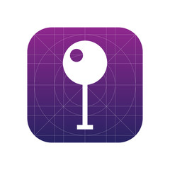 Point map pin icon for web and mobile