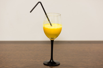 Glass of fresh orange juice