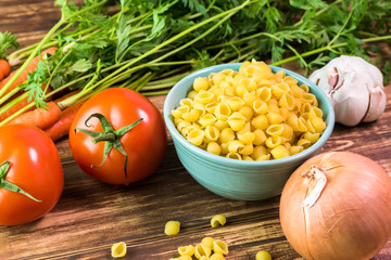 Ingredients for minestone soup.