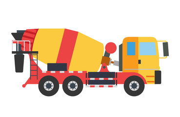 Fototapeta premium Building under construction crane machine technics vector illustration
