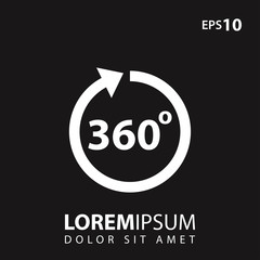 Angle 360 degrees icon