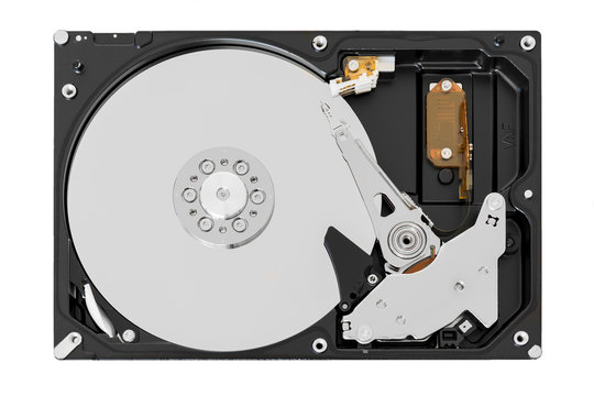 Computer hard disk drive with clipping path