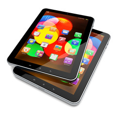 Tablet PC on white