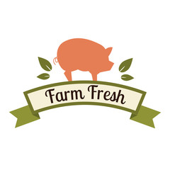 Natural eco organic product label badge vector icon