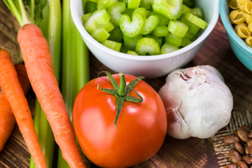 Ingredients for minestone soup.