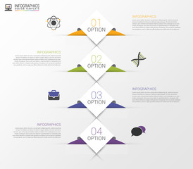 Business concept with 4 options. Infographic template. Vector illustration