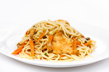 Noodles with chicken