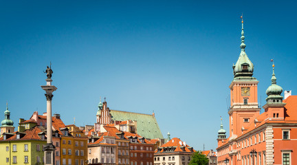 Obraz premium Castle square in Warsaw, Poland, Europe.