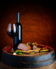Wine and meat