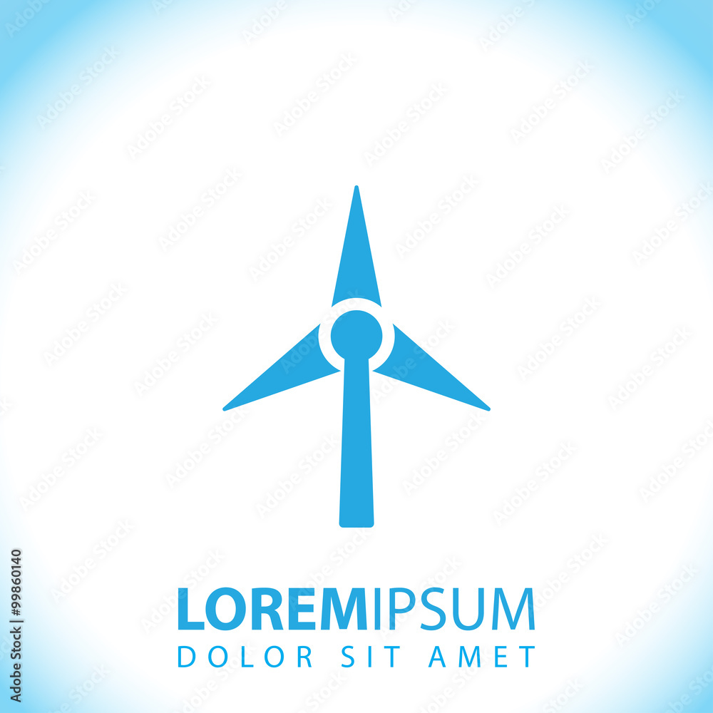 Wall mural wind turbine icon for web and mobile