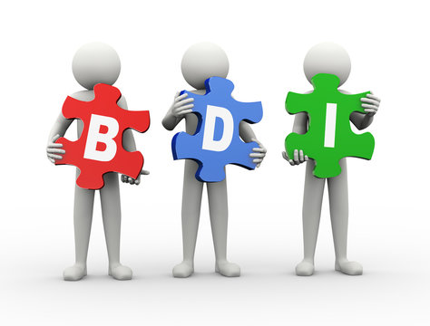 3d man puzzle piece - bdi
