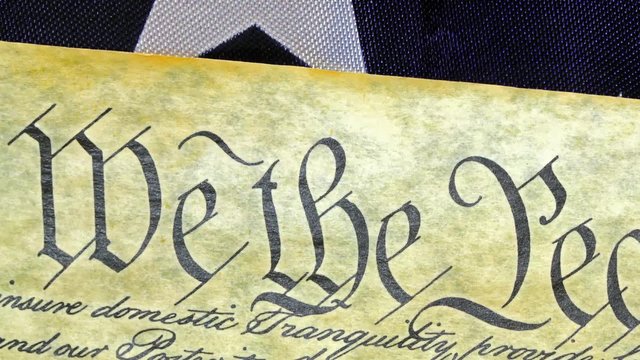 Constitution of United States Historical Document - We The People Bill of Rights
