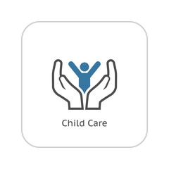 Child Care Icon. Flat Design.