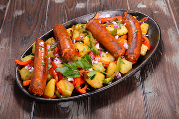sausage and vegetable