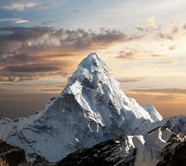 Crédence de cuisine en verre imprimé Everest Ama Dablam on the way to Everest Base Camp