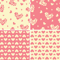 Pattern with hearts, Valentine day, March 8
