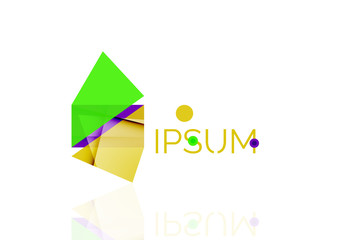 Fototapeta na wymiar Logo, abstract geometric business icon