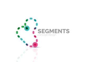 Vector outline minimal abstract geometric logo