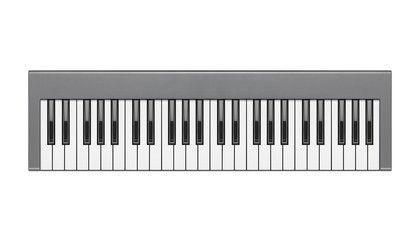 digital piano or synthesizer isolated on white background