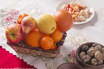 Fresh fruits on Table