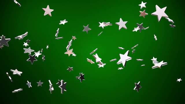 Broadcast Flying Hi-Tech Stars, Green, Events, Loopable, HD