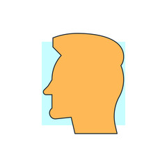 head with hair profile icon